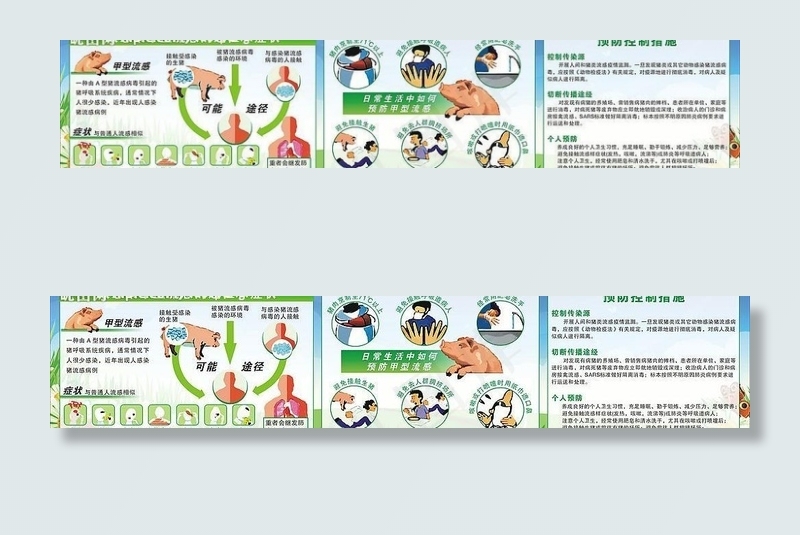 猪流感宣传画图片