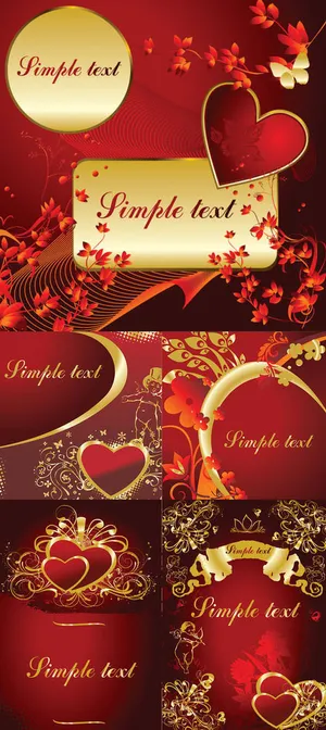 情人节金色经典背景素材
