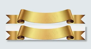 矢量金丝带,免抠元素