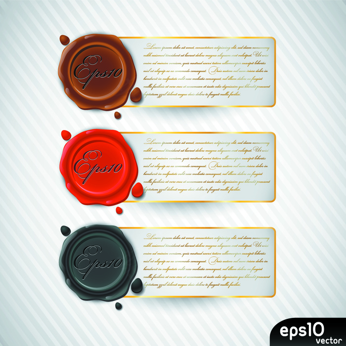 徽章形状封印设计矢量素材