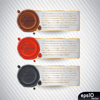 徽章形状封印设计矢量素材