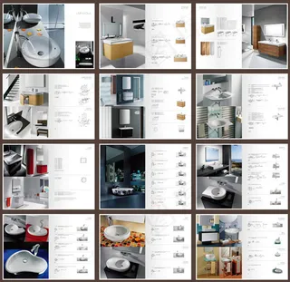 高档洗手盆宣传画册矢量素