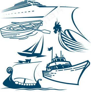 船舶剪影03—矢量素材 船舶剪影03—矢量素材