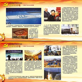 中国共产党成立90周年图片展板模板