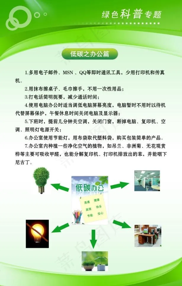 低碳之办公篇图片psd模版下载