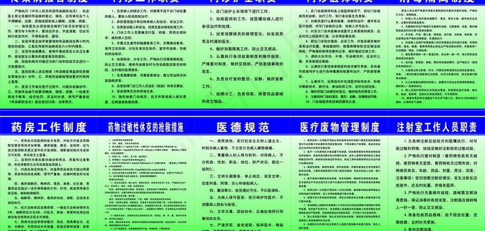 诊所医疗制度图片cdr矢量模版下载