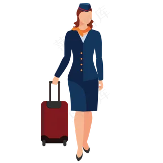 客服服务售后服务空乘小姐免扣素材