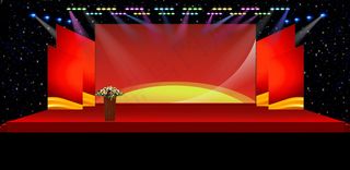 创意简约3D舞美效果图