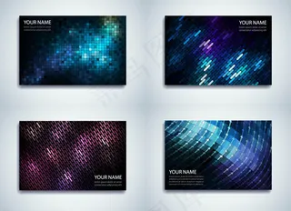 马赛克名片卡片设计矢量素材