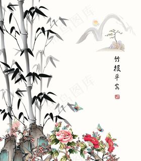 竹画图片
