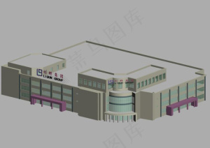 利群集团简模建筑3D模型