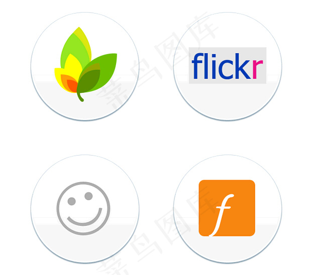 圆形风格网页设计logo