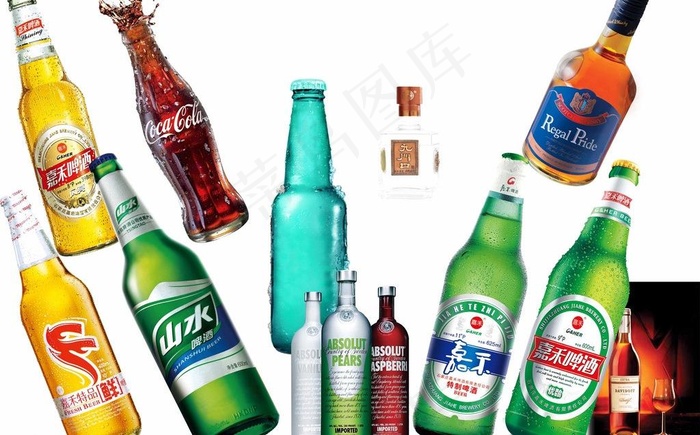 各种啤酒瓶图片(4961X3366(DPI:300))psd模版下载