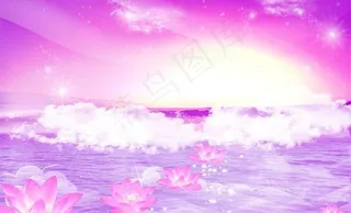 紫色婚纱模板背景图片