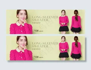 淘宝女装banner女装海报全屏海...