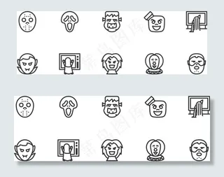 恐怖电影角色图标