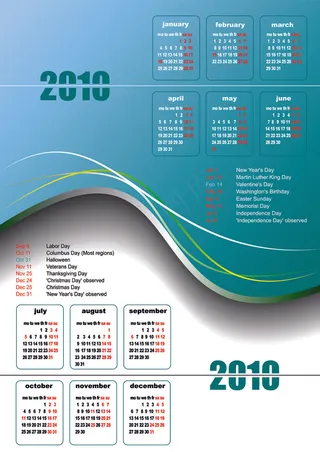 2010历线和电子邮件矢量素材