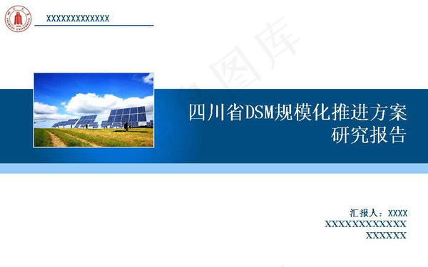 电力DSM市场调查报告PPT模板