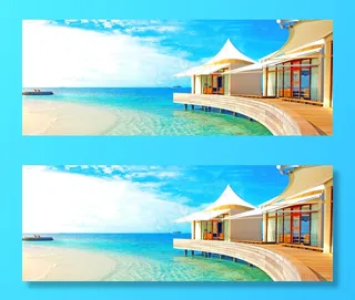 海景房旅游的背景素材