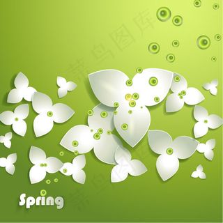 淡雅花朵01-矢量素材