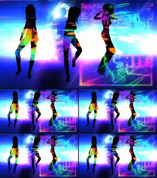 青春夜店嗨歌热舞激光秀LED视频