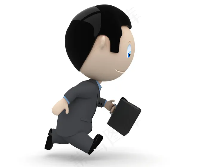 在跑的3D职业人员图片