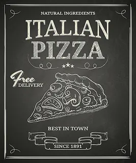 黑板披萨背景