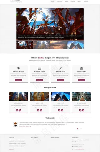 投资企业网站模版图片