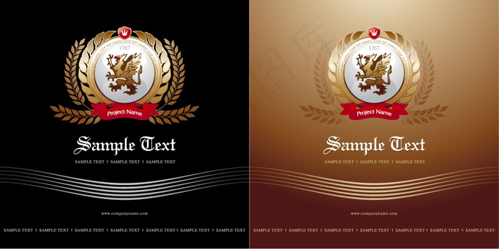 矢量精美麦穗图案底纹设计