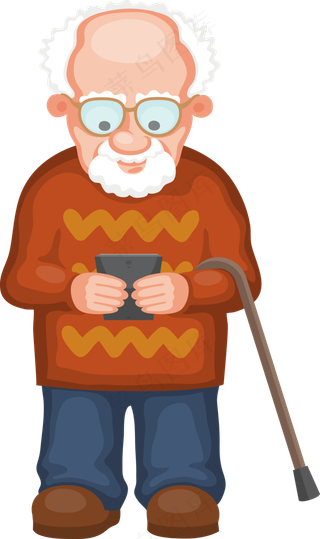 老年人爷爷奶奶人物元素免扣素材透明...