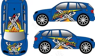 玩具车不干胶图片