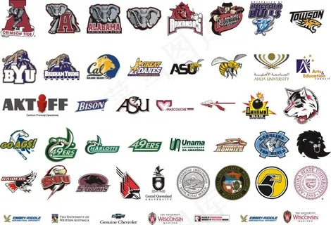 标识 绿色 植物动物 人物图案