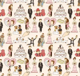 卡通背景 婚礼背景图片