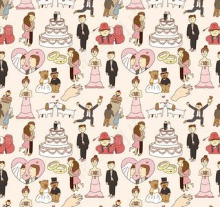 卡通背景 婚礼背景图片