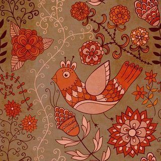 浪漫的涂鸦花纹鲜花浪漫的涂鸦花纹复...