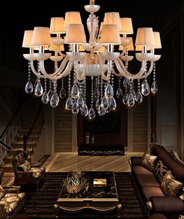 淘宝高端水晶灯宣传海报模板psd