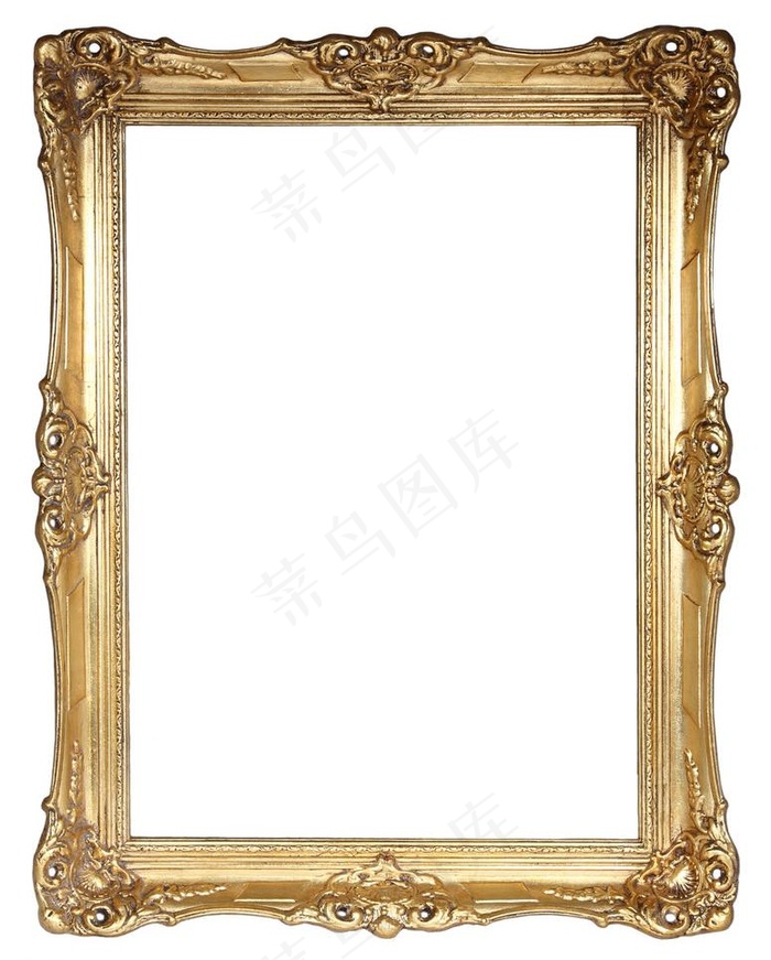 华丽金色花纹相框图片