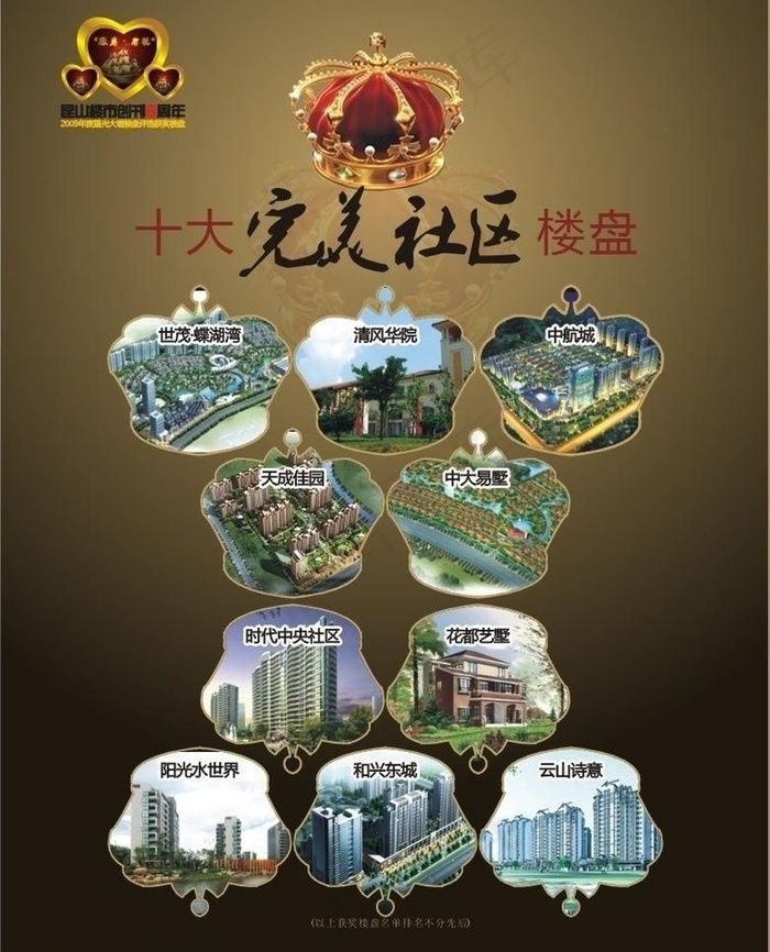 十大完美社区楼盘图片cdr矢量模版下载