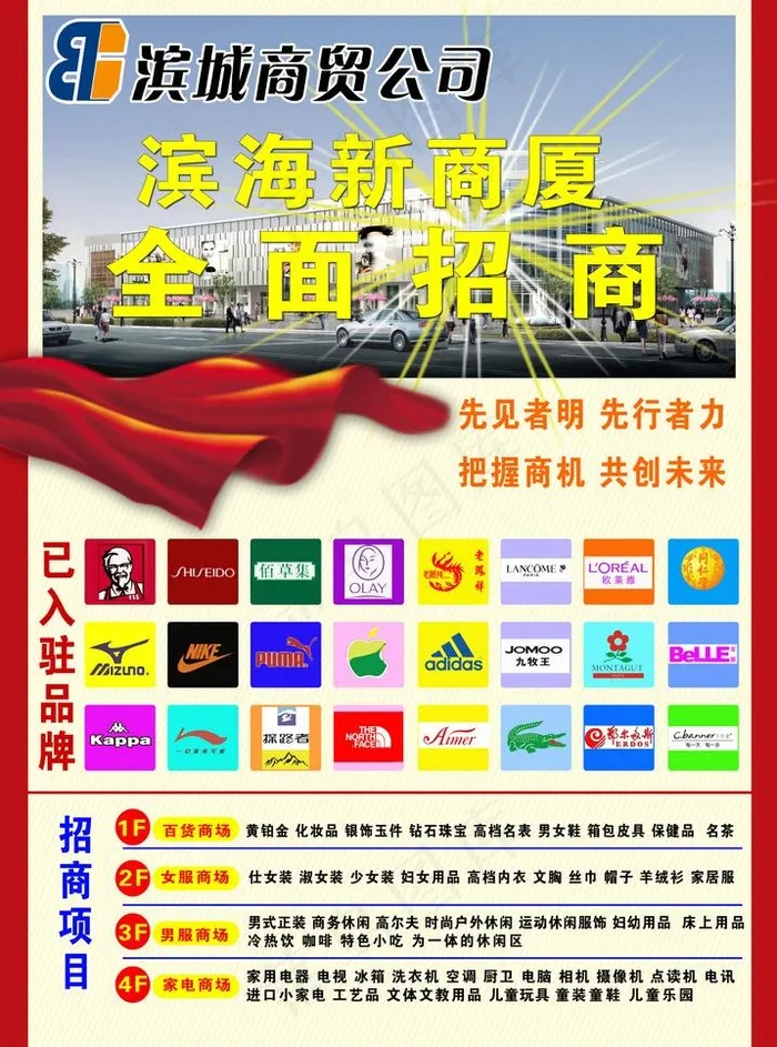商厦招商宣传单图片(2480X3543(DPI:300))psd模版下载