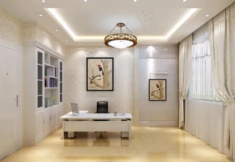 现代简约书房效果图 现代简约书房效果图