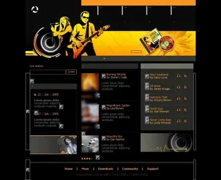 音乐唱片公司网页模板