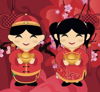男童女童贺年