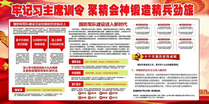 牢记习主席训令宣传展板设计