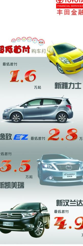 丰田金融图片psd模版下载