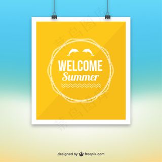 黄色背景矢量图