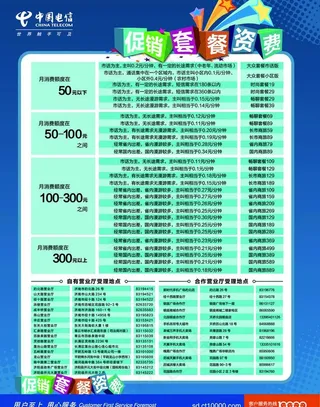 资费 导航 电信 天翼 表格 16...