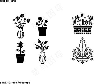 花草树木的剪影