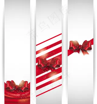 精致蝴蝶结邀请卡矢量素材-2