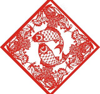 剪纸 鱼图片
