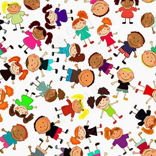 卡通人物底纹图片